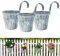AKOFIC 6 Pezzi Vasi da Fiori Sospesi in Metallo, Vasi da Appendere in Ferro Vintage con Gancio, Vaso Portafiori Appeso Pentola Pianta per Giardino Patio Parete Interni Esterni Recinzione Ringhiere