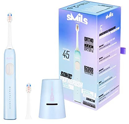 Vitammy SMILS Cloud Zahnbürste, 5 Gebürste, Druckkontrollfunktion, orthodontische Apparatenwaschprogramm