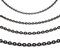 Treuheld® Schwarze Halskette aus Edelstahl in 4 Dicken und 5 Kettenlängen - [25.] Dicke: 0,7mm - Länge: 60cm