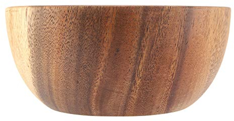 Greensen Bol en Bois Bol à Salade Bol de Cuisine Bol de Service Rond Serveurs à Salade Empilables pour Pâte à Salade pour Cuisine Maison Restaurant(16 * 7cm)
