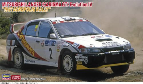 Hasegawa 620593-1/24 Mitsubishi Lancer Carisma GT, Evo IV, 1997 Acropolis Rally - Maßstab 1:24