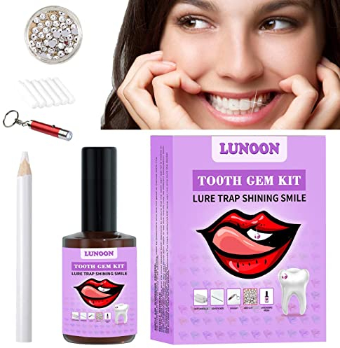 Zahnschmuck Edelstein Kit, Professionelles DIY Zahn Edelstein Kit, Zahn Edelstein Kit, Teeth Gems Kit Zahnverzierungs, DIY Dental Edelstein Kit Mit Lampe Und Kleber