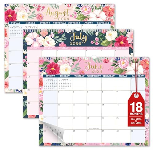 Floral Groß Wandkalender 2024-2025 Groß - Monatskalender 2024-2025 Wandkalender, 2025 Kalender Wandbehang Groß, Kalender 2024-2025 Kalender Wand, 2025 Wandkalender Groß, Wandkalender 2024-25 Groß