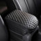 LIPPSYYDS Leather Car Armrest Box Pad für VW Amarok Dual Cab 2.Gen 2010-2025, wasserdichte Memory Foam Center Console Schutz Mat Auto Zubehör,B/Black