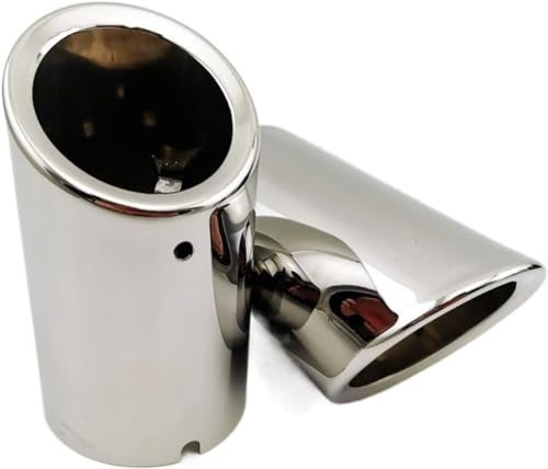 LeiBaOF Auto Auspuff Trim Schall dämpfer Rohr Edelstahl Auto Dekoration Endrohr Auto Styling für BMW Série 7 730li 740ld F01 F02 2009-2014,A