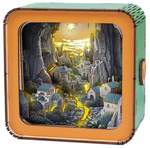 Blumuze 3D Wooden Puzzles Night Light, 3D Wooden Jigsaw Puzzles for Adults Kids, DIY 3D Puzzle Night Lamp Birthday Gifts for Women, Best Friends, Present for Lover on Christmas (L006)