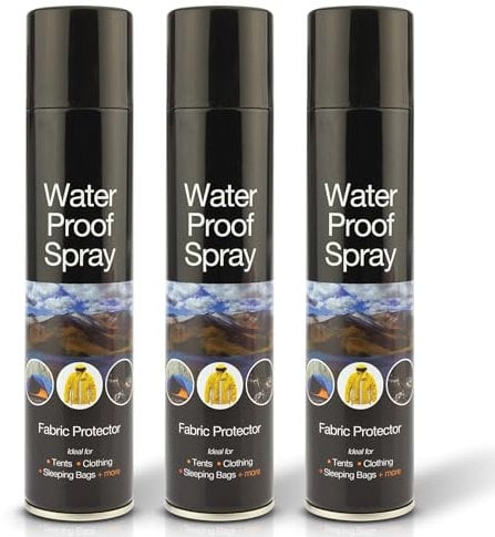 Waterproof Spray 300ml - Shoe Protector and Fabric Waterproofing for Leather, Suede, Boots and Tents | Fast-Drying, Invisible Shield Against Water, Stains and Dirt – Ideal for Everyday Use (3 Pack)