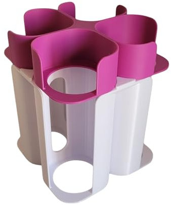 Générique Rangemement Blanc pour 12 Pots et 12 couvercles pour yaourtière multidélices (Violet)