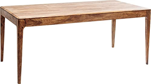 Kare Design Brooklyn Nature Tisch, Braun, 4-6 Personen, Handgearbeitet, Langlebiges Massivholz, Skandi-Style, Esszimmertisch, Großer Schreibtisch, Konferenztisch für Büro, 76x90x175 cm (HxBxT)
