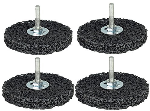 4 x 100mm Rust Paint Welding Spatter Removal Clean and Strip Disc 6mm Shank