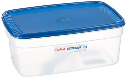 Tefal Superline Frischhaltedose Rechteck Schwarz Blau, Modern, Funktional, Lebensmittelbehälter, L 295 x T 200 x H 125 mm