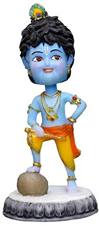 Sri Krishna Culture - Cartoon Natkhat Baby Krishna (Baal Gopal) (stehende Version), Hindu-Gott und Göttin Idol/Statue/Murti/Figur (15,2 cm) – Polysterharz, Mehrfarbig