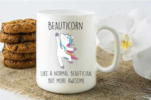 60 Second Makeover Limited Beauticorn Mug Beautician Mothers Day Funny Mug Present Thank You Awesome Beautician Beauty Therapist