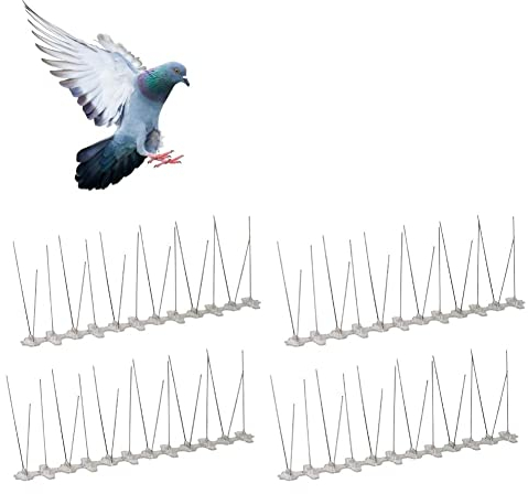 FINCA CASAREJO Protector púas antipalomas de 30 cm. Pinchos antipájaros para Control de Aves (4)