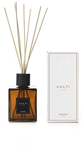 Culti Diffusore Bastoncini Decor da 1000 ml Milano | Fragranza ARAMARA, all'arancia Amara e bergamotto - Durata 3 Mesi - Metratura da 10 a 20 mq