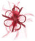 McBURN Clip Fascinator Haarschmuck Kopfschmuck Anlasshut Damen - Made in Italy Sommer Frühling-Sommer - One Size Bordeaux