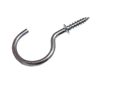 6 x Shouldered Screw in Cup Hanger Hooks 32MM 1 1/4 INCH CP Chromed Steel