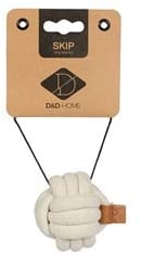 D&D Home, Hundespielzeug Skip Ball Ø 10 cm/Ø 12 mm, natürliche und strapazierfähige Materialien, schöne Verarbeitung aus Leder, modische Farbe und Form, hält Zähne und Zahnfleisch gesund