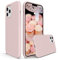 SURPHY Liquid Silicone Case for iPhone 12 Pro Max Case, Gel Rubber Full Body Thickened Design Shockproof Phone Case with Microfiber Lining for iPhone 12 Pro Max 6.7 Inches 2020 (Pink)