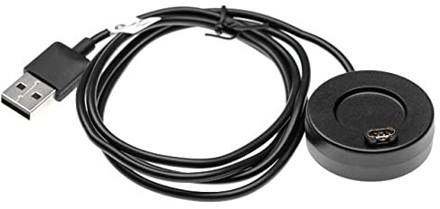 vhbw Cable de Carga USB Compatible con Garmin Vivosport smartwatch - Estación Carga Negro, 100 cm