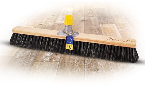 Novaliv Besenkopf Rosshaar Mischung 60 cm I Besen ohne Stiel weiche Borsten I Feinstaubbesen Großraumbesen Kehrbesen