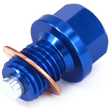 JFG RACING Arandela de tornillos de aluminio CNC M10 mm x P1,25 mm para YZ125 YZ250F YZ450F YZ125X YZ250FX YZ450FX WR250F WR450F DRZ400S/E/SM-azul