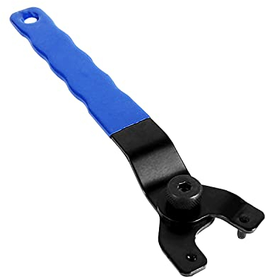 Schlüssel für Winkelschleifer, verstellbar, Universal-Eckschlüssel für Schleifmaschine mit rutschfestem Griff für Gegenmuttern für Schleifmaschinen, Ersetzen von Scheiben (blau)