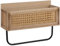 BargainsMania Cane Storage Shelf - Natural Wood - Storage Rack Kitchen Home Decorative - Living Room Bedroom Room Garden Eye-Catching For Walls