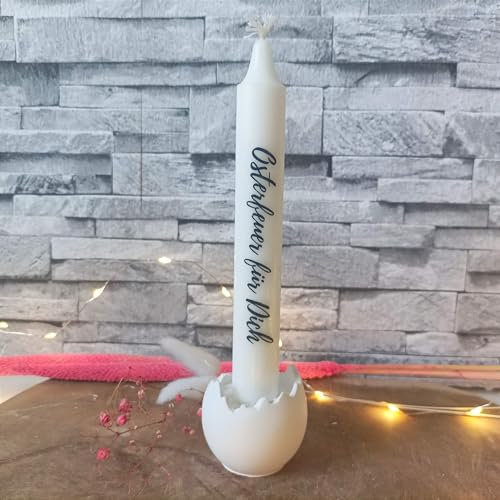 Kerze Ostern - Osterkerze - Osterfeuer - Oster Geschenke - Kerzen - Schwarz - Weiß - Stabkerze
