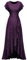 Berylove Abendkleid Lang Elegant für Hochzeit Brautjungfernkleider Rockabilly Kleid Cocktailkleid Damen Lange Abendkleider Mit Ärmel S007 Purple M