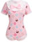 IBAKOM Damen Strampler mit niedlichem Aufdruck, kurzärmelig, Einteiler, Nachtwäsche, Turnanzug, Pyjama, Teddy, Nachtwäsche, Jumpsuit, pfirsich, 38