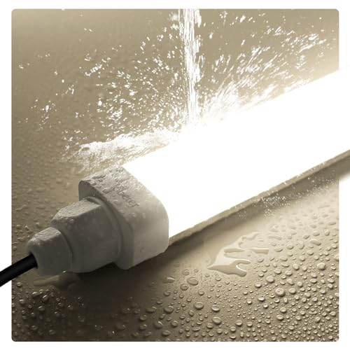 Tobeter LED Feuchtraumleuchte 115cm, Ultraslim 36W 3600LM LED Röhre Feuchtraumlampe im Reihenschaltung, IP65 Wasserfest Werkstattlampe für Keller Garage Feuchtraum, Neutralweiß 4000K