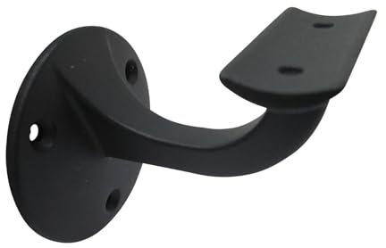 5x SO-Tools Handlaufhalter, schwarz matt aus Zinkdruckguß für 42,4 mm Handlauf Rohr