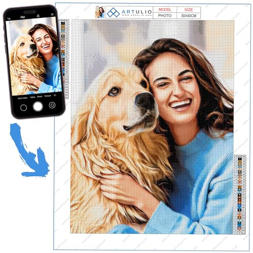 ARTULIO Diamond Painting Eigenes Foto 40x60cm – Diamond Painting Foto, Set für Erwachsene