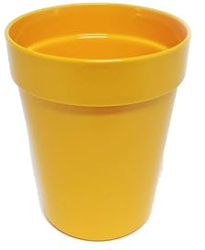 Harfield Children's Tumblers with Wide Rim Pack of 4 220ml Shatterproof Plastic Cups (Yellow)