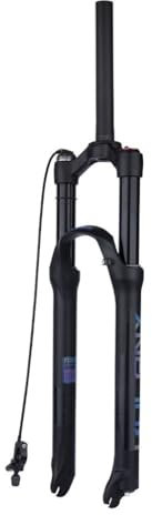 26/27.5/29 Zoll Magnesiumlegierung Mountainbike Gabel Rückpralleinstellung, Fernverriegelung,Luftfederung Vorderradgabel 120mm Federweg, 9mm Achse, Scheibenbremse