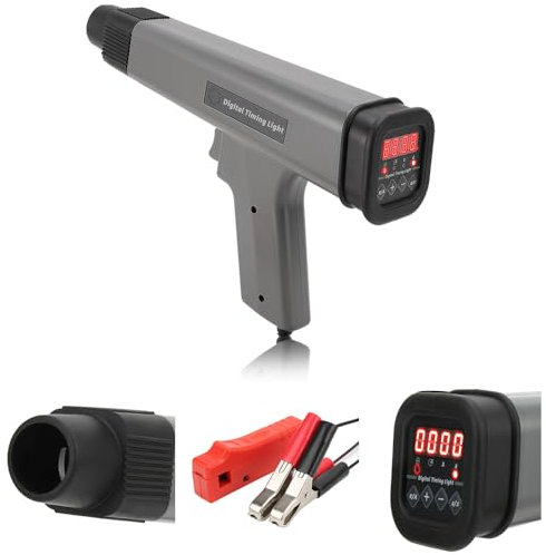 WODHMIEY Digitale Motorsteuerzeitlichtanlage, induktives Stroboskopmotorzeitlicht 6V für Auto, Motorrad, Marine, Materialien: ABS, digitale Anzeige, ergonomisches Pistolengriffdesig
