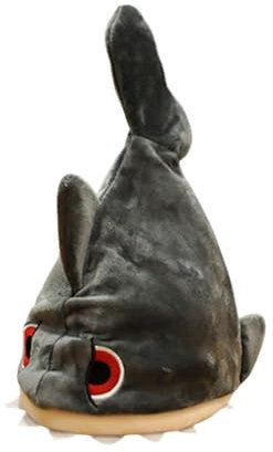 JISADER Haifischmütze, Wintermütze aus Plüsch, für Festivals, Erwachsene, Weihnachten, Karneval, Foto-Requisiten, grau