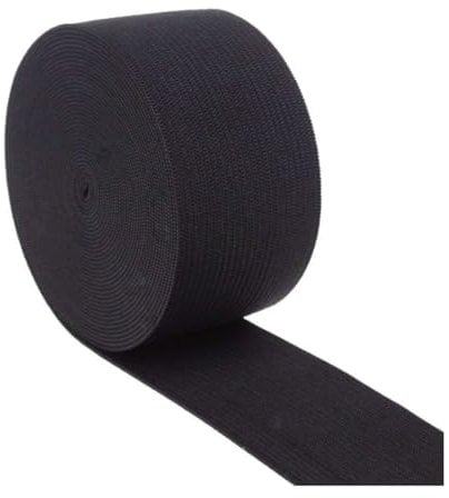 LIMIKPH 5 Meter Gummiband zum Nähen, 35mm 45mm 55mm 65mm breit Schwarz, Weiß Stretch Gummiband (Schwarz, 5mx65mm)