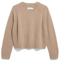 ARMEDANGELS Damen Pullover aus recyclem Bio-Woll Mix DILIRIAA REGLANA Loose Fit Cinnamon Dust Melange