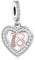 13 18 21 30 40 50 60 70 80 Birthday Age Anniversary Rose Gold Love Heart Charm Bead Pendant 925 Sterling Silver Compatible With Pandora Charm Moments Bracelet (18th Birthday Charm)