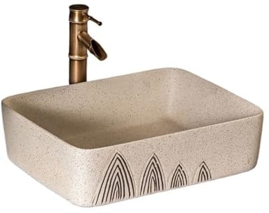 XXAD553TY Waschtisch Aufsatzwaschbecken Antikes Hotelwaschbecken Badezimmer Haushaltswaschbecken Vintage Keramikwaschbecken Waschbecken mit Unterschrank