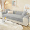 Royhom Plüsch Sofa Überzug L Form 1/2/3/4 Sitzer Couch Überzug Ecksofa, Sofaschoner rutschfest, Superweiche SofaÜberwurf aus Kunstpelz für Sofa, Teppich, Fensterbank Kissen(Hellgrau 110x210cm)