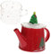 WATIIFUFU 1set Teiera Ceramica Natalizia Con Tazza Teiera Decorativa Ceramica Per Feste Di Natale Design Elegante e Per Natale e Momenti Speciali