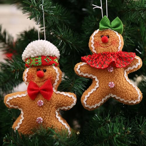 Omino Pan di Zenzero Natale,Addobbi Ciondoli di Gingerbread Set, Decorazioni Albero di Natale, Decorazioni Natalizie