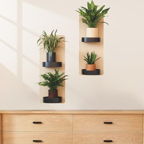 Wandtattoo Pflanzen 2pcs, Realistic Green Topted Pflanze Wandkunst Aufkleber 3D Vinyl Abnehmbare Wandaufkleber für Wohnzimmer Schlafzimmer Badezimmer Küche Büro Dekor | 3D Vinyl Abnehmbare Wandaufkleber Für Wohnzimmer Schlafzimmer Badezimmer Küche Büro Dekor