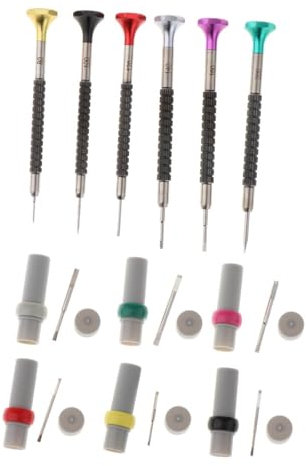 UxicRuya Lot de 6 tournevis de réparation de montres, ensemble de tournevis pour bijoux, outils de réparation de montres pour lunettes