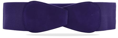 Van Der Rich ® - Obi Gürtel Elastisch Dehnbar Breite 7 cm - Damen (Violett, One Size)