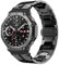 HinZann Metal Bracelet Compatible avec Amazfit T-Rex 3 Smartwatch, Métal Acier Inoxydable, Hommes Femmes Réglable Remplacement Bracelet pour Amazfit T-Rex 3 - Noir
