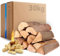 30 kg Brennholz Fichte, 30 cm kammergetrocknet, mit 15 Kaminanzündern, ideal für Kamin, Ofen, Feuerschale, Grill, umweltfreundlich, raucharm, nachhaltige Verpackung, sofort verwendbar